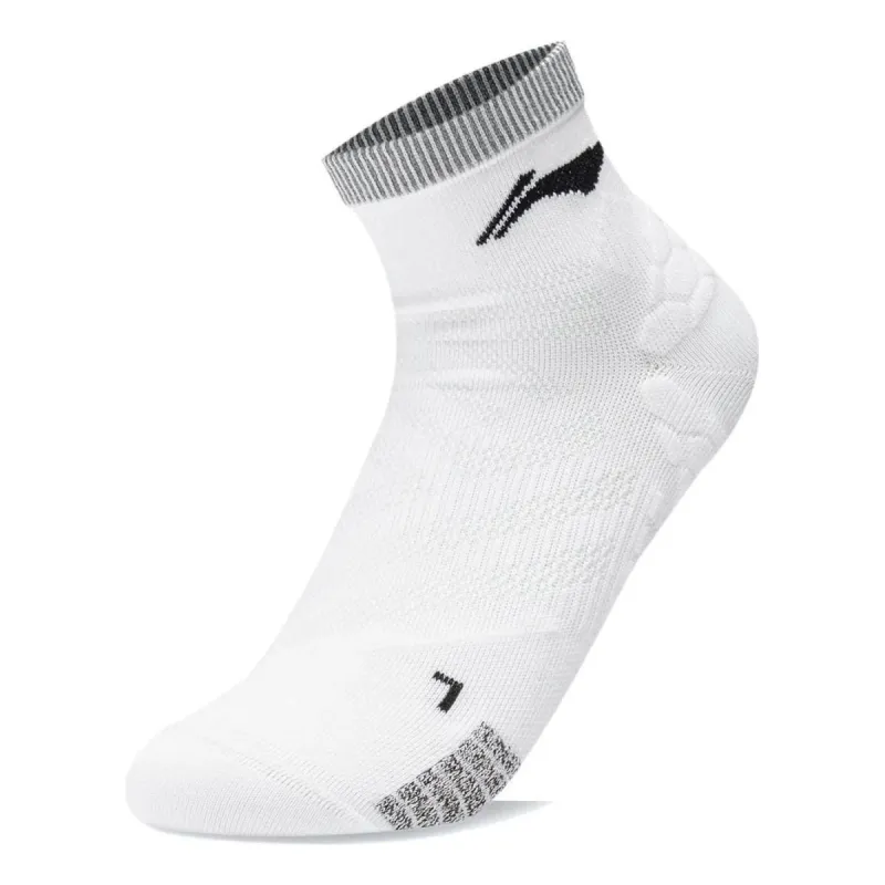 Li-Ning Running Logo Socks 'White Black' AWST007-2 sold by KicksCrew