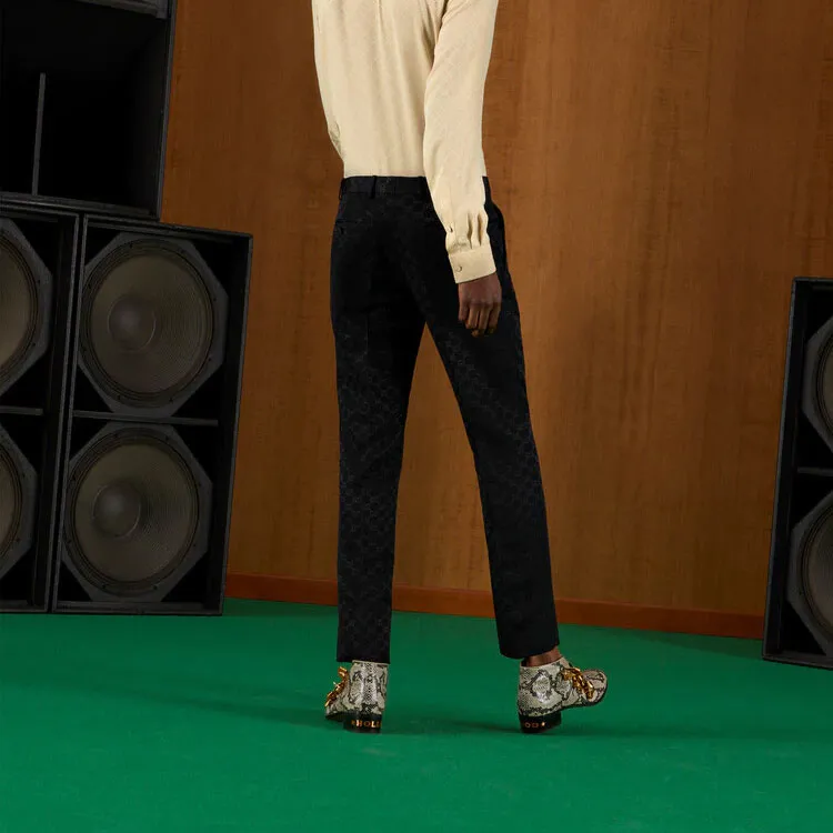 Gucci GG Cotton Viscose Formal Pant 'Black' 698749-ZAHMD-1000 sold by KicksCrew product image thumbnail 4