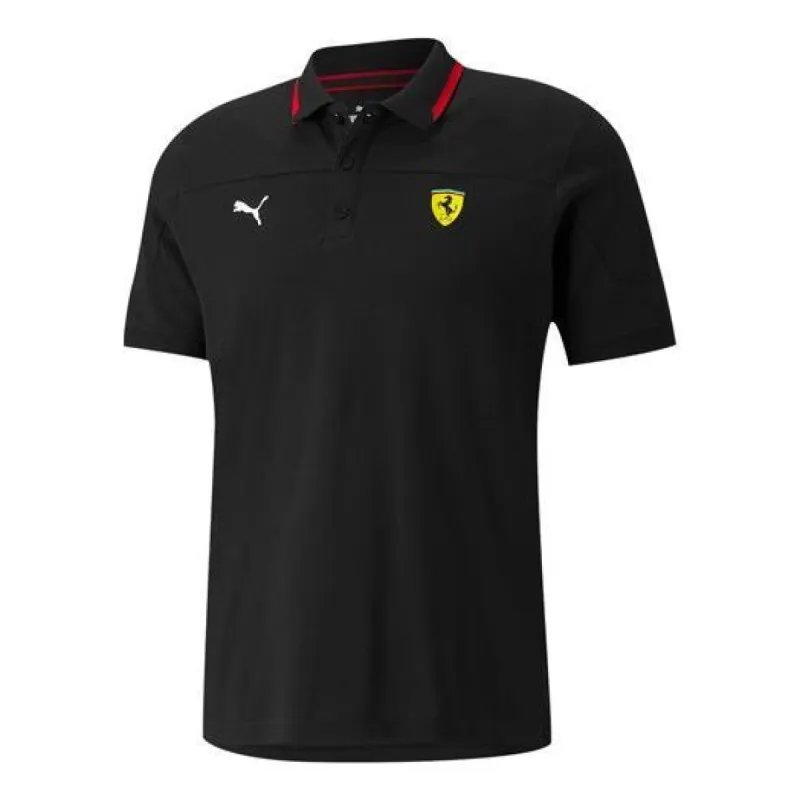 Puma Scuderia Ferrari Race Polo Shirt 'Black Yellow White' 531686-01 made by Puma