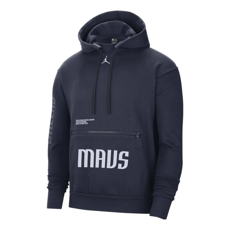 Air Jordan Dallas Mavericks Courtside Statement Edition NBA Fleece Pullover Hoodie 'Navy' DR7000-419 sold by KicksCrew