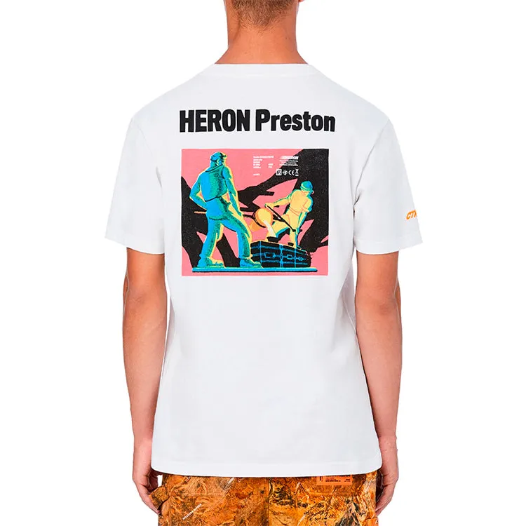 HERON PRESTON Metal Worker T-shirt 'White' HMAA001S196320260188 sold by KicksCrew product image thumbnail 2