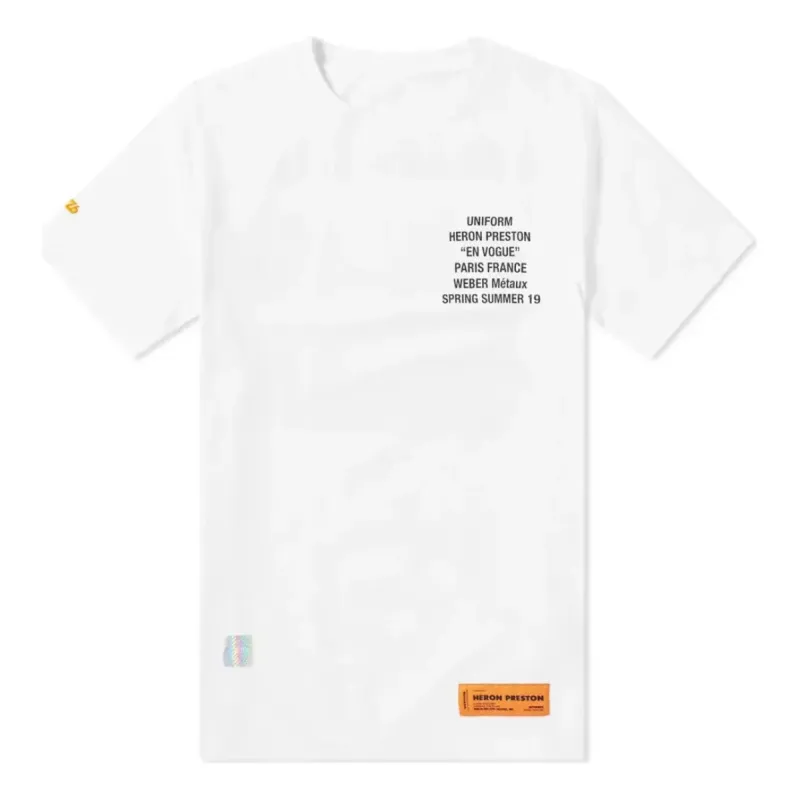 HERON PRESTON Metal Worker T-shirt 'White' HMAA001S196320260188 sold by KicksCrew