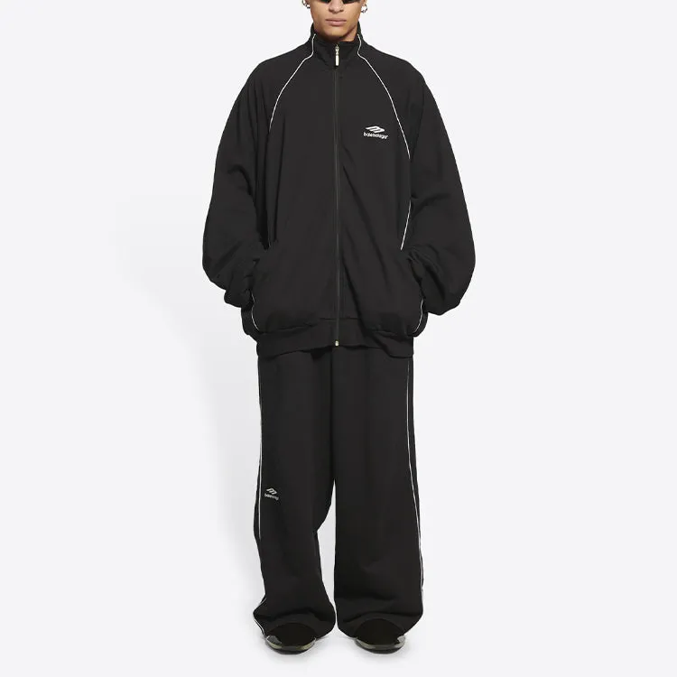 Balenciaga 3B Sports Icon Tracksuit Jacket 'Black' 697954TMVA61000 sold by KicksCrew product image thumbnail 3