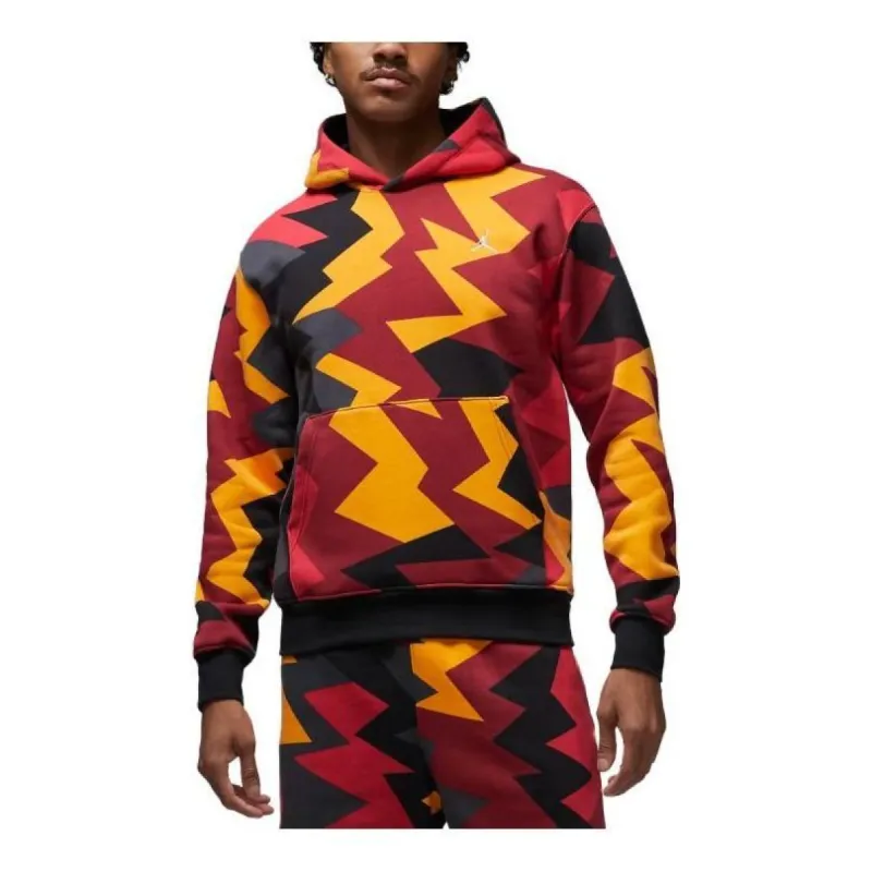Air Jordan Flight MVP Fleece Pullover Hoodie 'Cardinal Red Black' FB7014-619 sold by KicksCrew