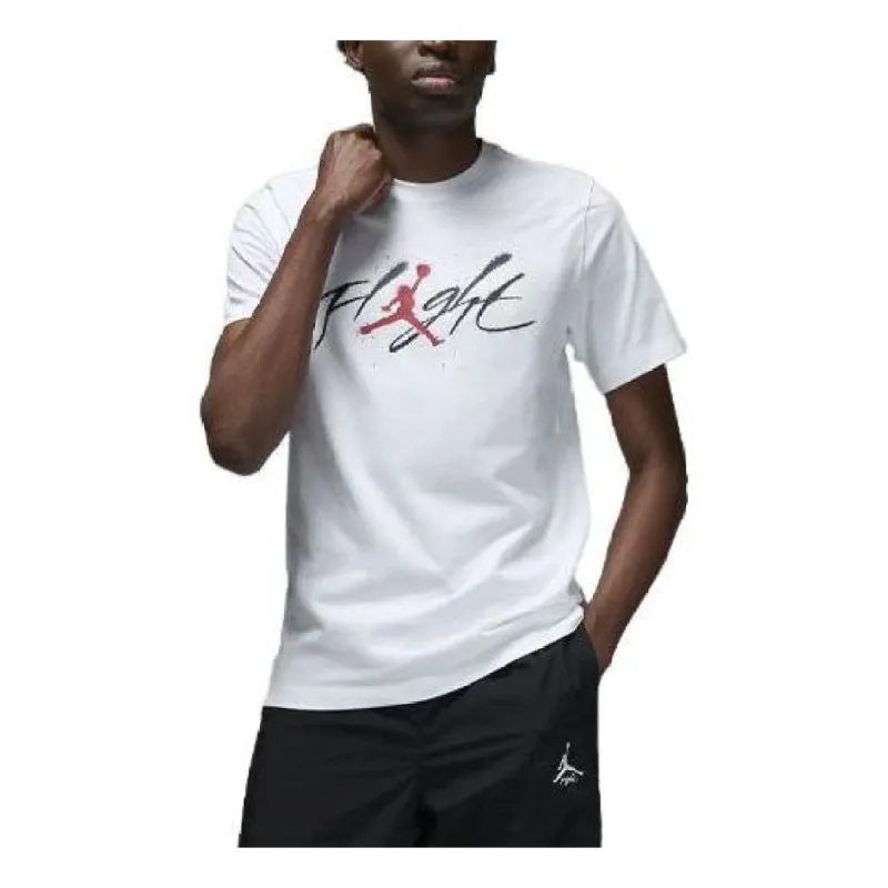 Air Jordan Graphic T-Shirt 'White Red' FB7465-100 sold by KicksCrew