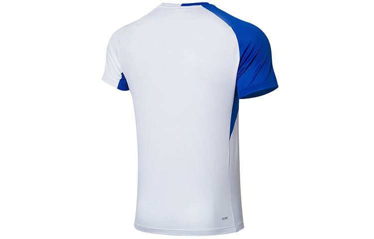Li-Ning Badminton Sportswear Short Sleeve T-shirt 'White Blue' AAYR199-1 sold by KicksCrew product image thumbnail 2