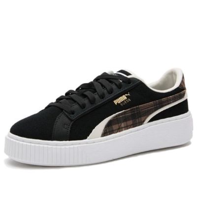 (WMNS) Puma Suede Plat Form Plaid 'Black' 395228-01 sold by KicksCrew