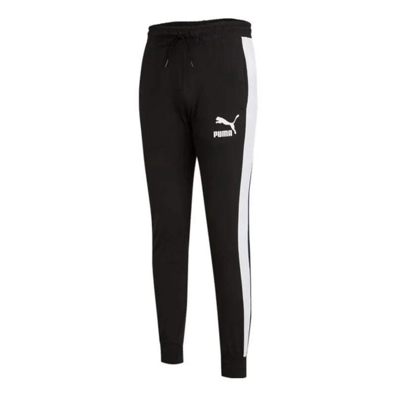 Puma Iconic T7 Track Pants 'Black White' 531476-01 sold by KicksCrew