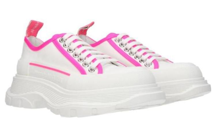 (WMNS) Alexander McQueen Tread Slick Lace Up 'White Neon Pink' 697074W4MV59895 sold by KicksCrew product image thumbnail 2