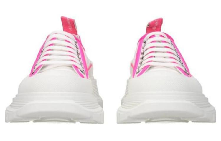 (WMNS) Alexander McQueen Tread Slick Lace Up 'White Neon Pink' 697074W4MV59895 sold by KicksCrew product image thumbnail 4
