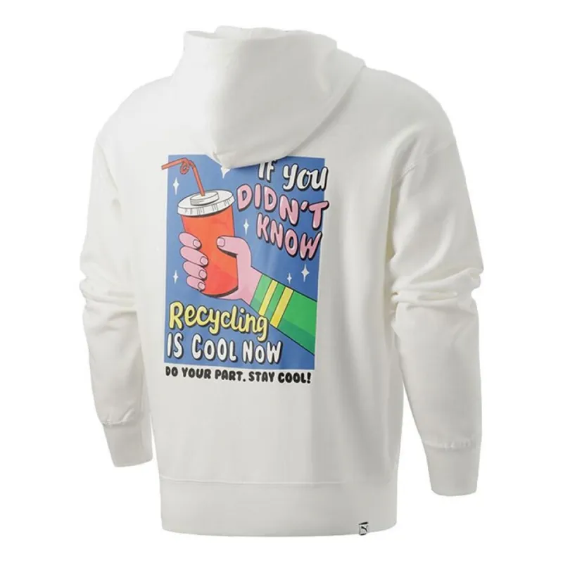 Puma Downtown Graphic Hoodies 'White Blue Red' 531429-02 sold by KicksCrew