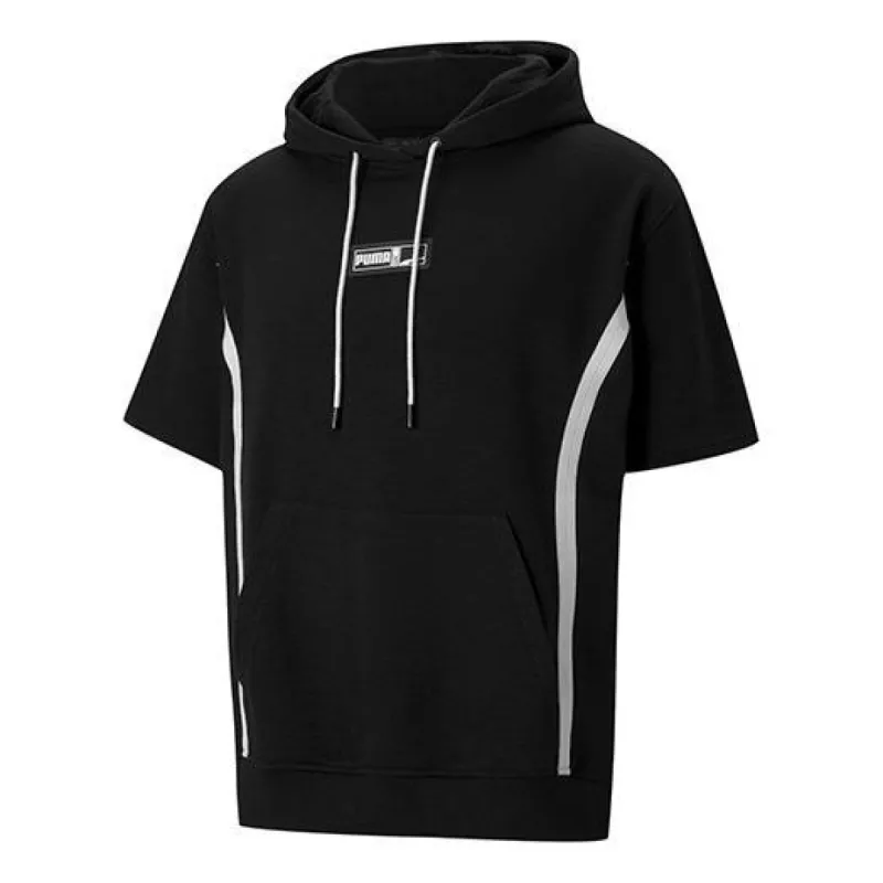 Puma Franchise Short Sleeve Hoodie 'Black' 530507-04 sold by KicksCrew