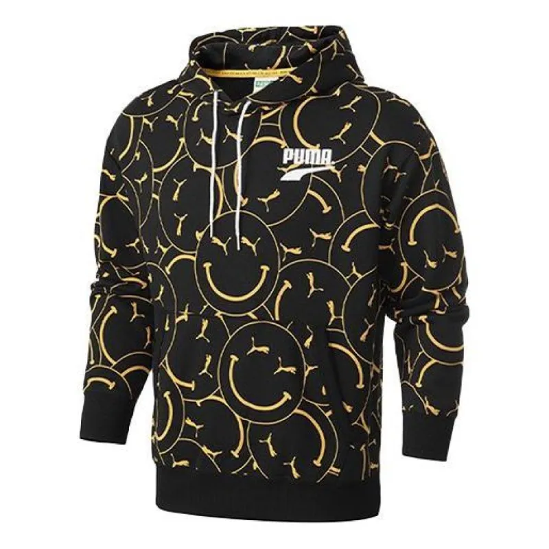 Puma Club AOP Printed Hoodie TR 'Black' 530367-01 made by Puma