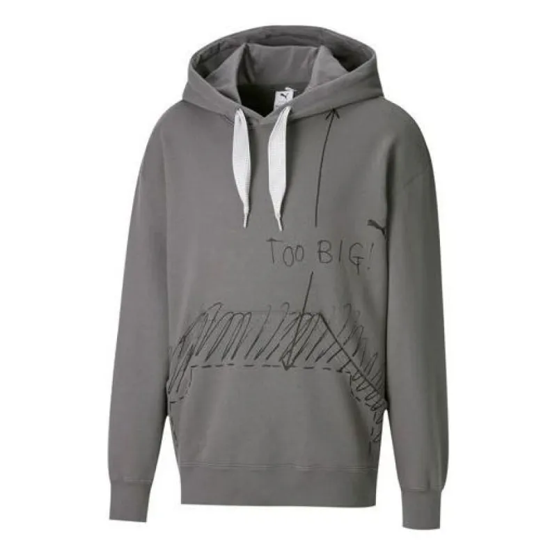 Puma X  Michael Lau Too Big Graphic Hoodie 'Grey' 530356-60 sold by KicksCrew