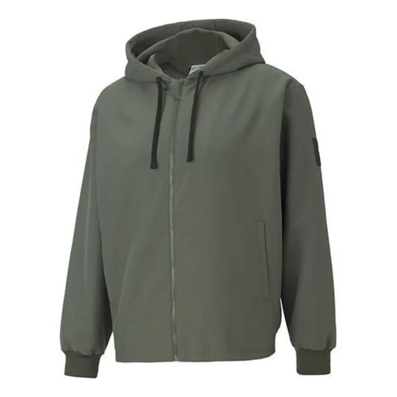 Puma Full-Zip Hooded Jacket 'Green' 530273-64 sold by KicksCrew