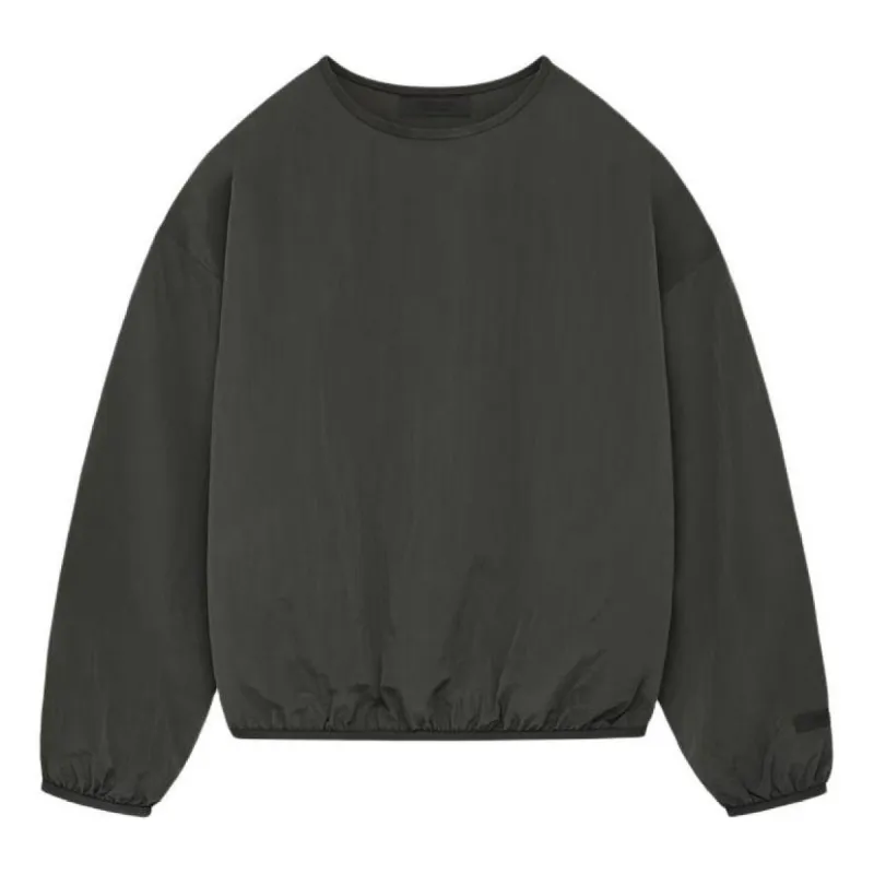 Fear of God Essentials SS24 Crinkle Nylon Pullover Crewneck 'Ink' 186SP244060F sold by KicksCrew