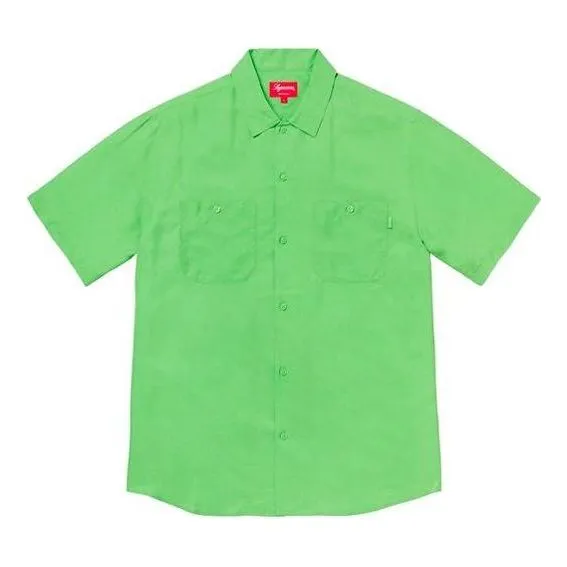 Supreme Silk S/S Work Shirt 'Green' SUP-SS20-618 sold by KicksCrew