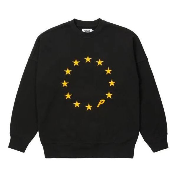 Palace Eu-don Crew Black FW21Sweater 'Black' P21CS052 sold by KicksCrew