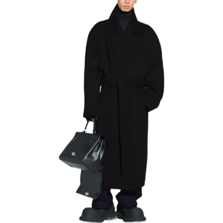 (WMNS) Balenciaga Raglan Coat 'Black' 725268TNU181000 sold by KicksCrew product image thumbnail 3