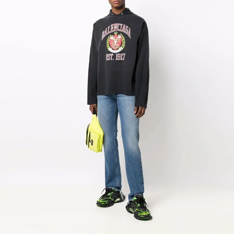 Balenciaga Est. 1917 College Logo Print Hoodie 'Black' 674685TLV891076 sold by KicksCrew product image thumbnail 2