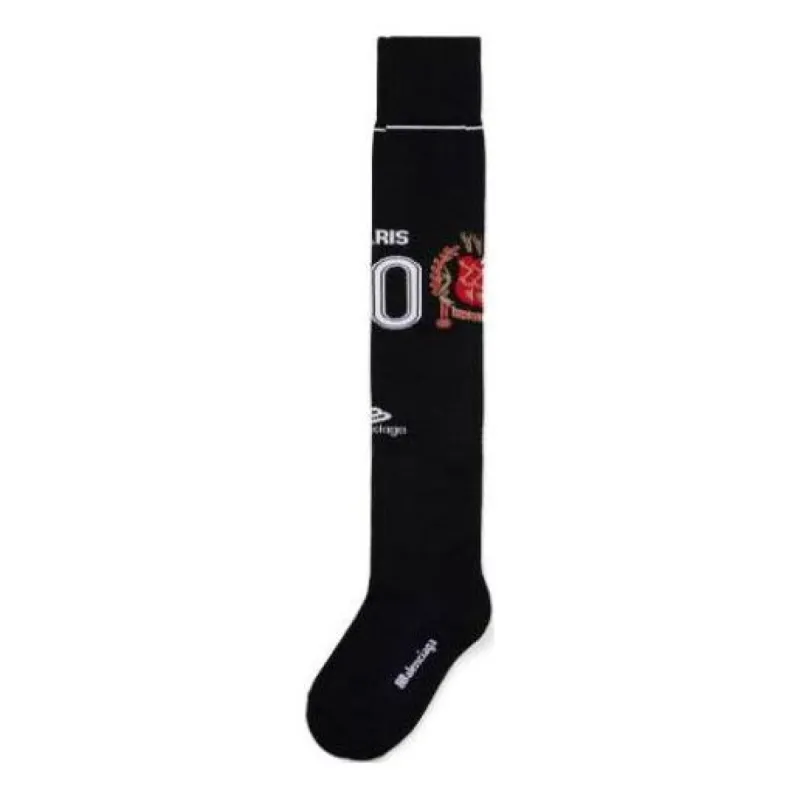 Balenciaga Paris Soccer High Socks 'Black' 778816472B41000 sold by KicksCrew