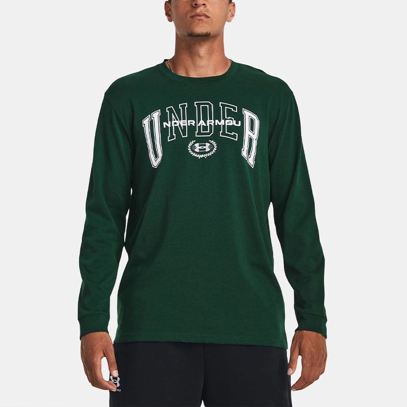 Under Armour Crest Heavyweight Long Sleeve T-shirt 'Green' 1379576-322 sold by KicksCrew product image thumbnail 3