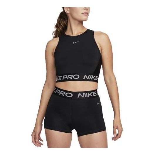 (WMNS) Nike Pro Dri-FIT Cropped Tank Top 'Black' FB5588-010 sold by KicksCrew