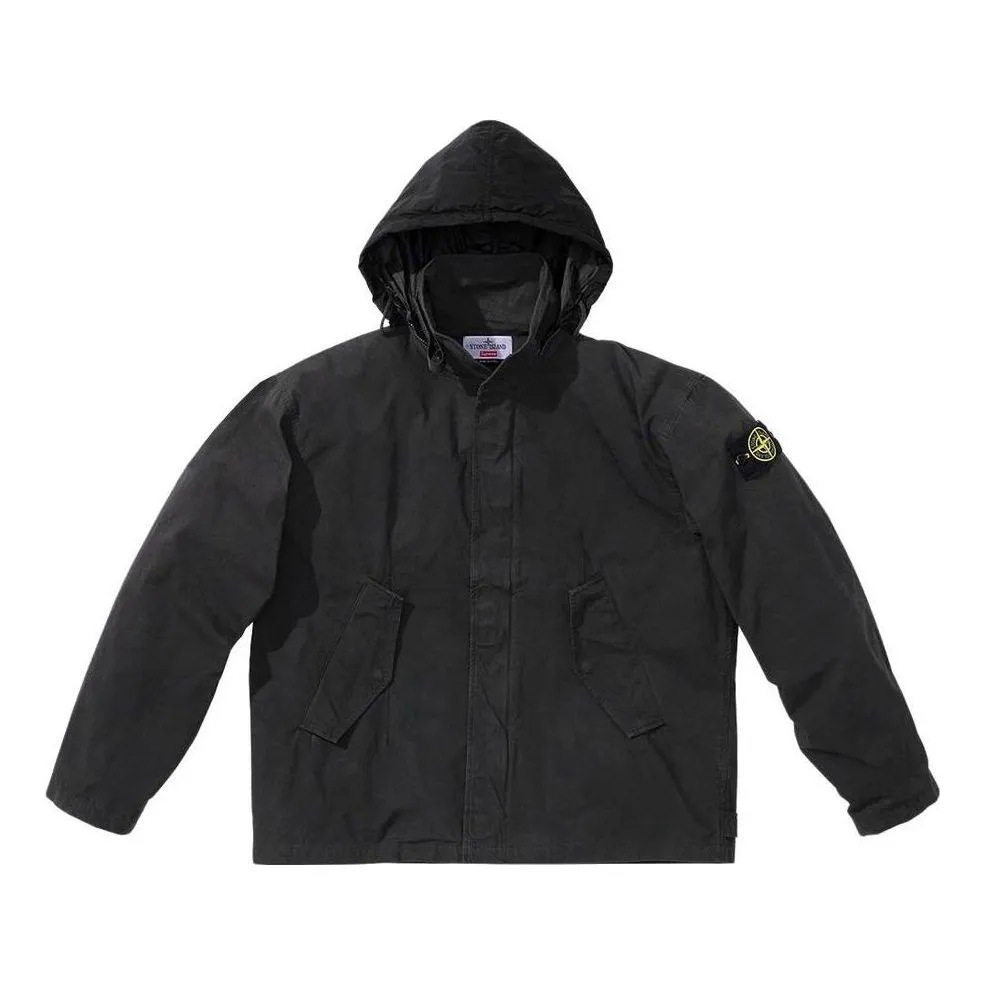 Supreme x Stone Island Cotton Cordura Shell Jacket 'Black' SUP-SS22-716 sold by KicksCrew
