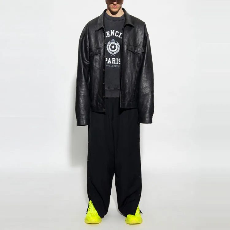 Balenciaga Est. 1917 College Logo Print Crewneck Sweatshirt 'Washed Black' 697869TMV991000 sold by KicksCrew product image thumbnail 2