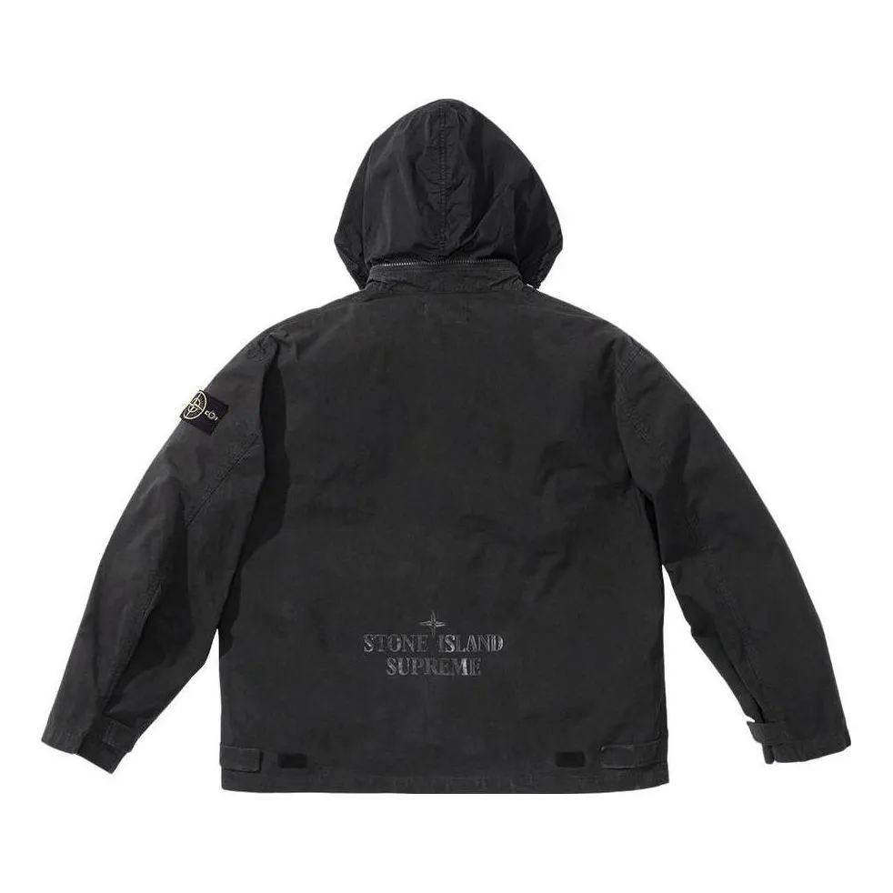 Supreme x Stone Island Cotton Cordura Shell Jacket 'Black' SUP-SS22-716 sold by KicksCrew product image thumbnail 2
