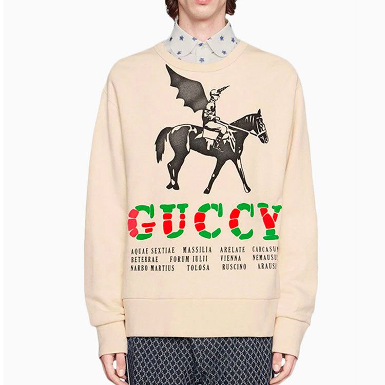 Gucci Cotton Sweatshirt With Winged Jockey 'White' 475532-XJAKP-9230 sold by KicksCrew product image thumbnail 2