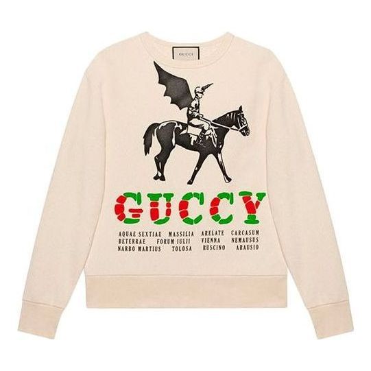 Gucci Cotton Sweatshirt With Winged Jockey 'White' 475532-XJAKP-9230 sold by KicksCrew