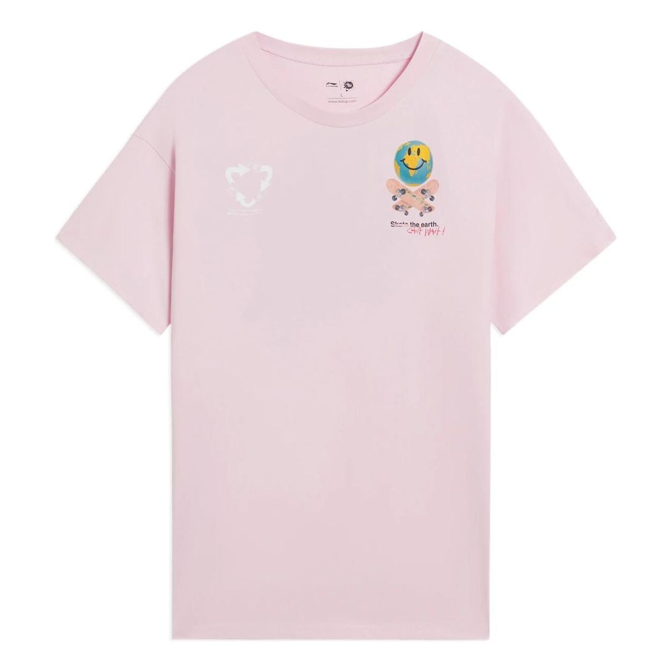 Li-Ning x Og_Slick Earth Graphic T-shirt 'Pink' AHSS299-4 sold by KicksCrew