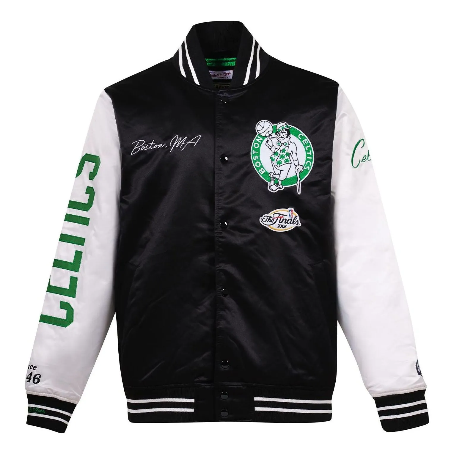 Mitchell & Ness x NBA Team Origins Varsity Satin Jacket 'Boston Celtics' OJBF4854-BCEYYPPPBKWH sold by KicksCrew
