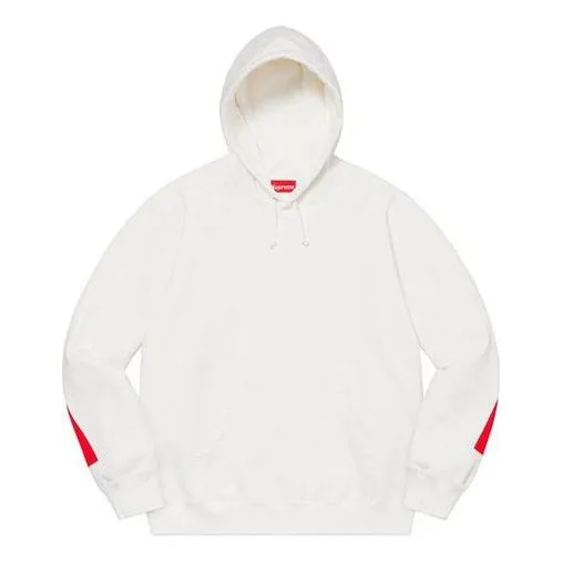 Supreme Big Logo Hooded Sweatshirt 'White Red' SUP-SS21-501 sold by KicksCrew