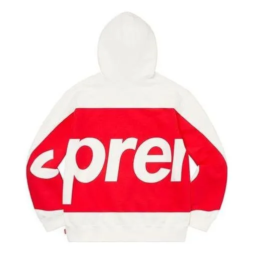 Supreme Big Logo Hooded Sweatshirt 'White Red' SUP-SS21-501 sold by KicksCrew product image thumbnail 2