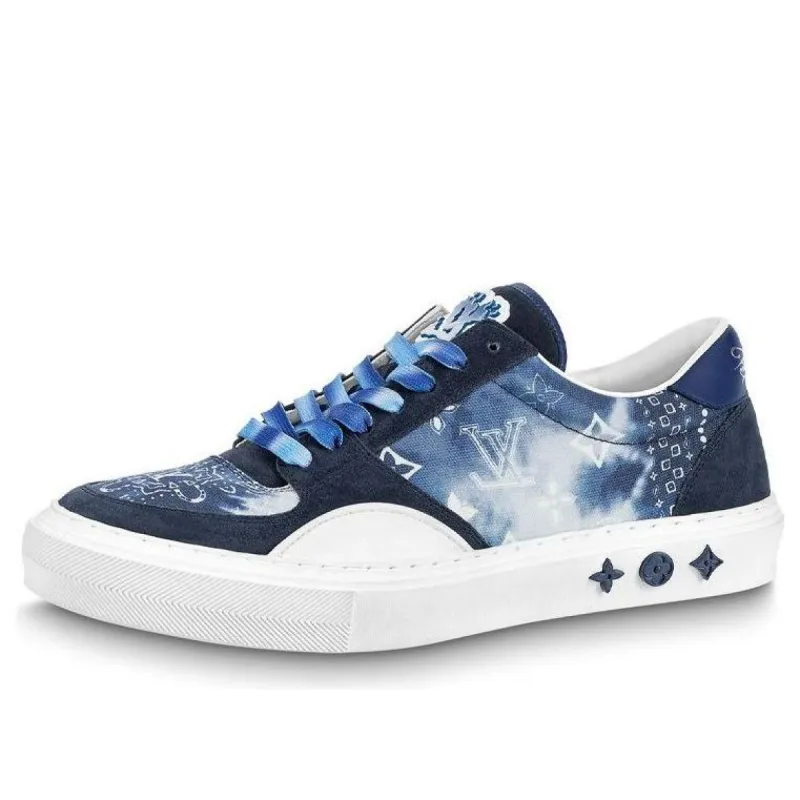 LOUIS VUITTON Ollie Sneakers 'Blue Tie Dye Style Monogram' 1AA7ME sold by KicksCrew