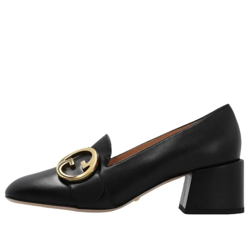 (WMNS) Gucci Blonde Mid-Heel Pumps 'Black' 700053-C9D00-1000 sold by KicksCrew