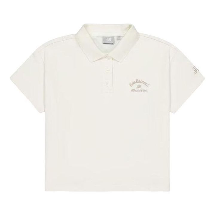 (WMNS) New Balance Athletics Polo Shirt 'Ivory' NFE22252-IV sold by KicksCrew