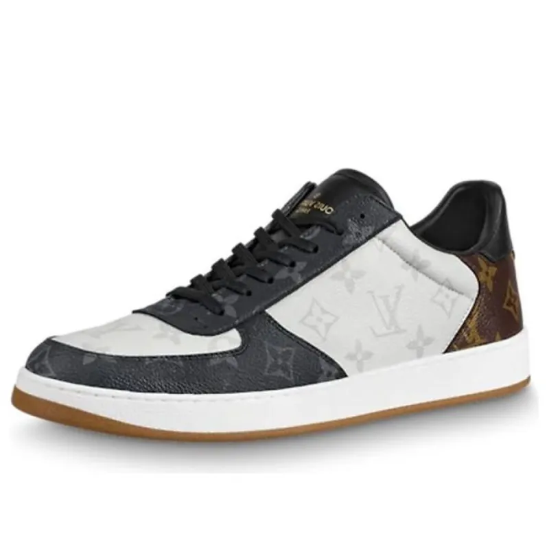 LOUIS VUITTON Rivoli Sneakers 'White Black Brown Monogram' 1A8WG6 sold by KicksCrew