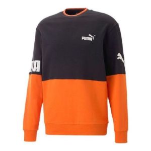 PUMA Power Colorblock Crew Long Tee 'Orange' 676666-23 sold by KicksCrew