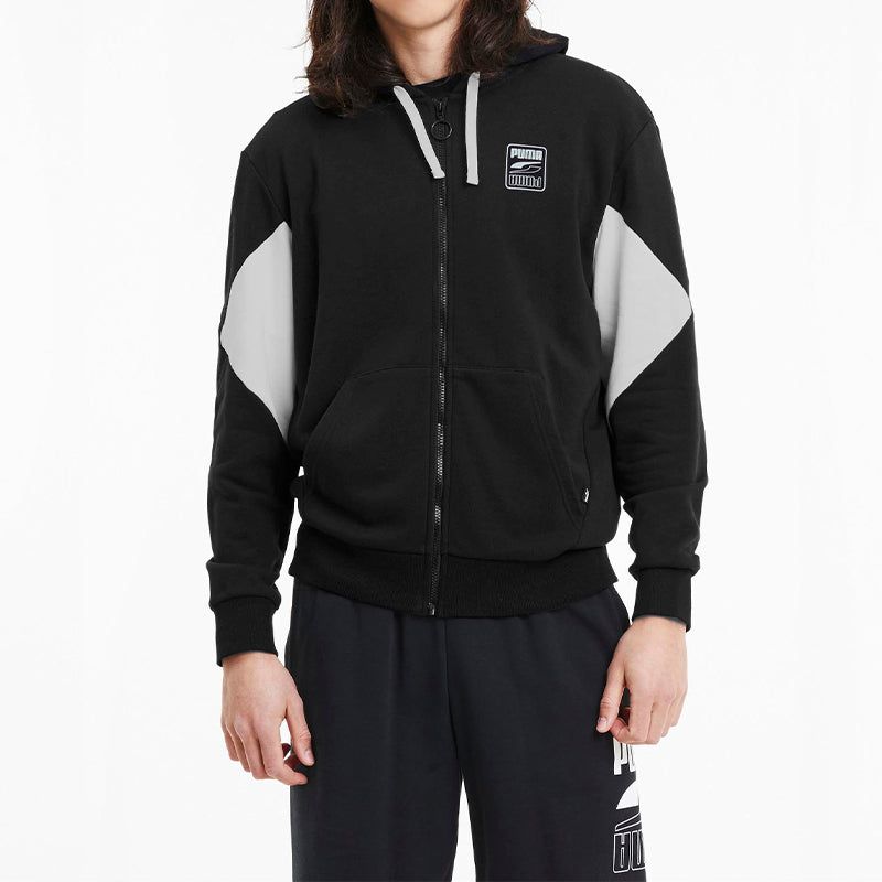 Puma Rebel Full-Zip Jacket 'Black White' 585278-01 sold by KicksCrew product image thumbnail 3