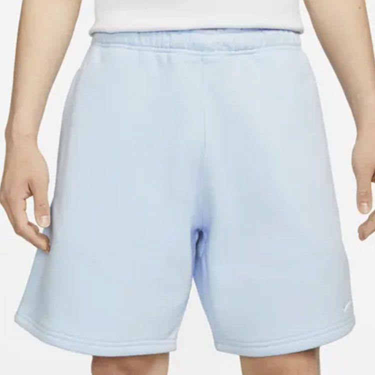 Nike Solo Swoosh Fleece Shorts Logo 'Light Blue' DV3055-441 sold by KicksCrew product image thumbnail 4