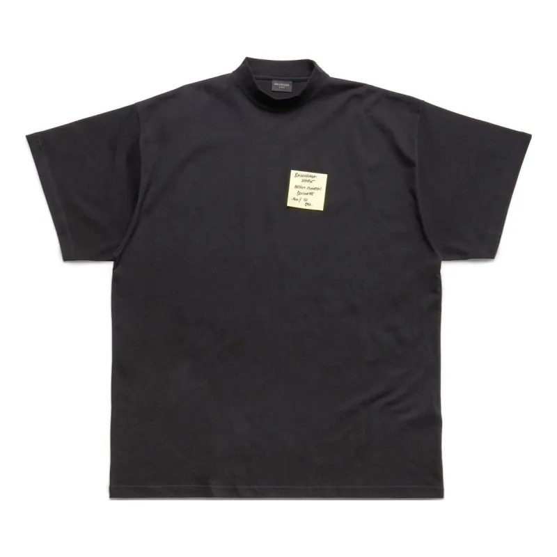 Balenciaga Post It T-Shirt Oversized 'Washed Black' 739028TOVD41055 sold by KicksCrew