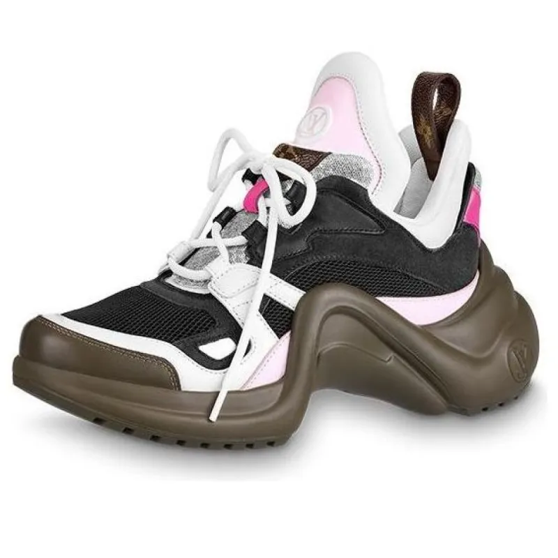 (WMNS) LOUIS VUITTON Archlight Sneakers 'Black Pink Brown' 1A957E sold by KicksCrew