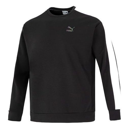 Puma Suit Crew Neck Logo Sweatshirt 'Black' 538830-56 sold by KicksCrew