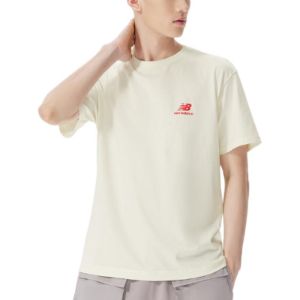 New Balance Casual Logo Tee 'White Red' AMT22395-IV sold by KicksCrew
