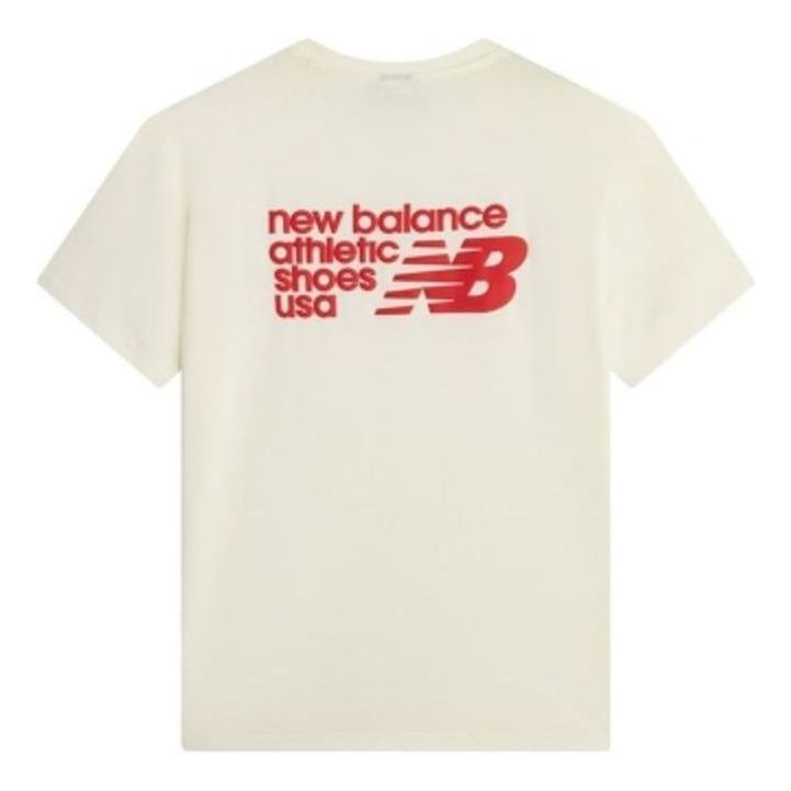 New Balance Casual Logo Tee 'White Red' AMT22395-IV sold by KicksCrew