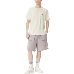 New Balance Casual Logo Tee 'White Red' AMT22395-IV sold by KicksCrew