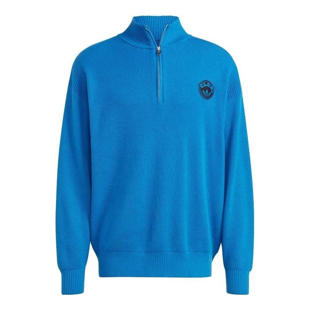 adidas Originals Logo Patch Sweater 'Blue' IA2499 sold by KicksCrew